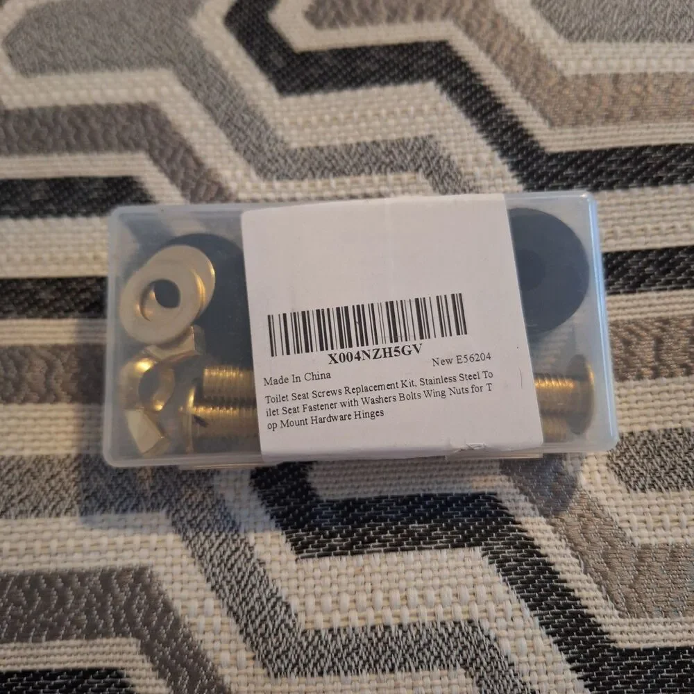 Toilet Seat Screws Replacement Kit, Stainless Steel Toilet Seat Fastener with...